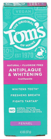 Toothpaste Whte Fennel - 4.5 OZ (Case of 1)