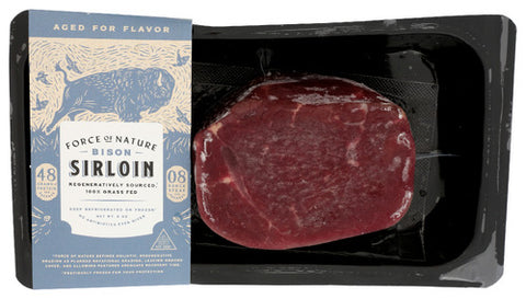 Bison Sirloin Grassfed - 8 OZ (Case of 6)