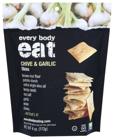 Thins Chive And Garlic - 4OZ (case of 6)