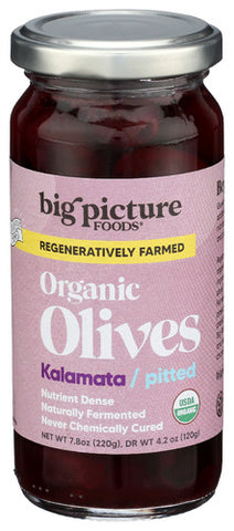 OLIVES PITTED KALAMATA NAT OG - 7.8 OZ (Case of 8)