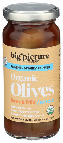 OLIVES WHOLE GREEK MIX NAT OG - 7.8 OZ (Case of 8)