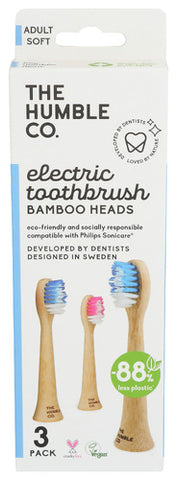 Toothbrush Head Bamboo - 3PC (case of 4)