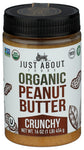 Peanut Butter Crnchy Org - 16 OZ (Case of 6)