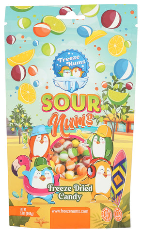 Candy Frz Drd Sour Nums - 5.1 OZ (Case of 12)