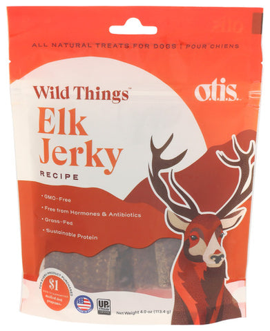 JERKY DOG TREAT ELK - 4 OZ (Case of 6)