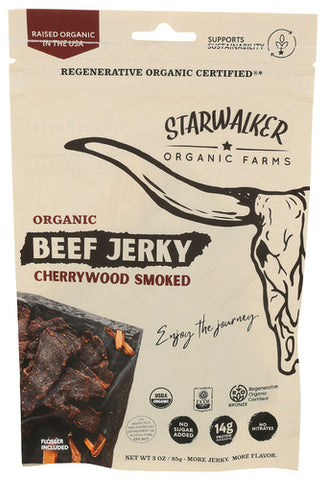 Jerky Beef Smkd Cherrywd - 3 OZ (Case of 8)