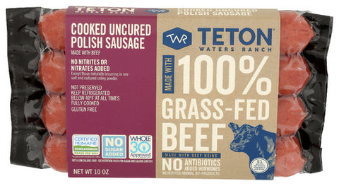 SAUSAGE BEEF POLISH UNCRD - 10 OZ (Case of 8)