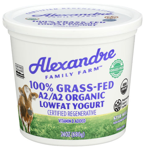 Yogurt Lwfat Grssfd Org A - 24OZ (case of 6)