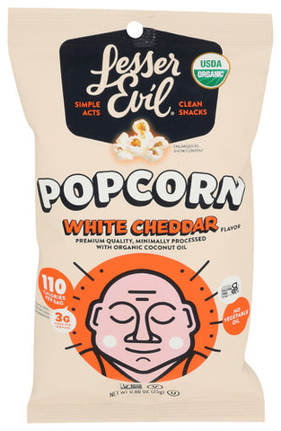 Popcorn White Chddr Org - 0.88 OZ (Case of 18)