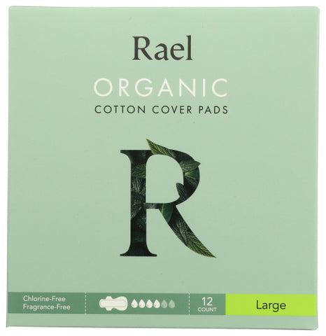 PADS COVER LG COTTON ORG - 12 EA (Case of 1)