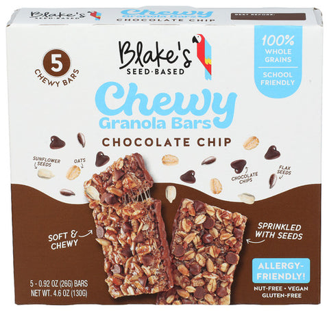 Bars Chewy Choc Chip 5Ct - 4.6 OZ (Case of 6)