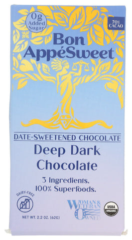 Bar Choc Deep Dark 70 Cac - 2.2OZ (case of 12)