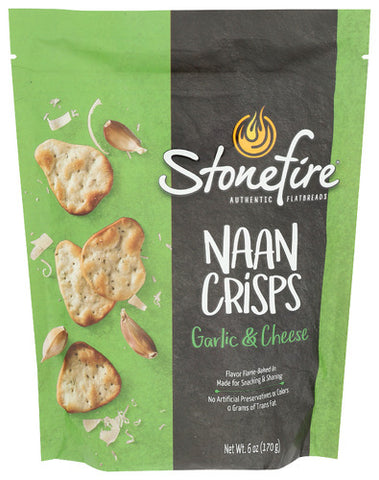 Naan Crisps Parmesan Grlc - 6 OZ (Case of 12)