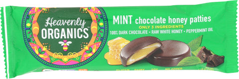 Hny Patty Choc Mint Org 3 - 1.2 OZ (Case of 16)